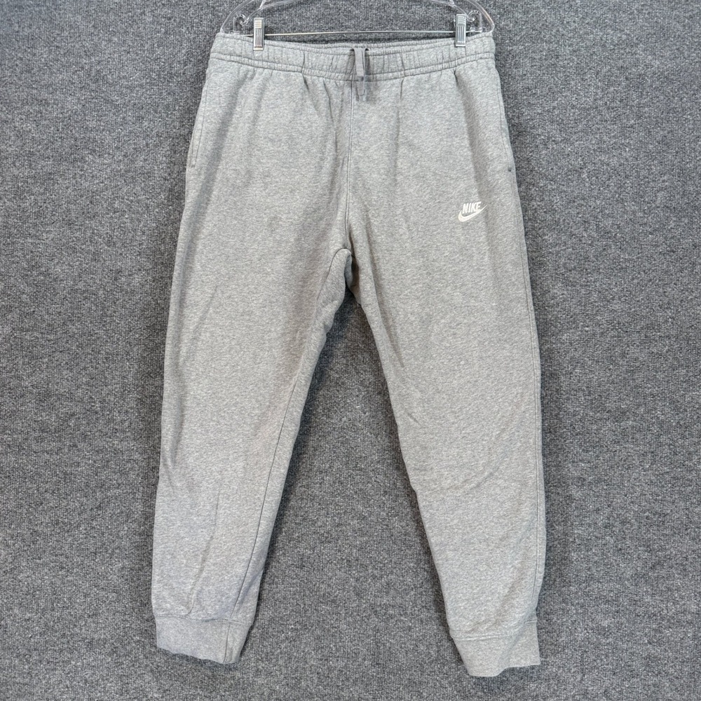 Nike Joggers Men XL Gray Fleece Tapered Sweatpants Athleisure Loungewear